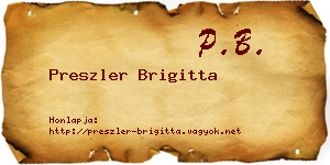 Preszler Brigitta névjegykártya